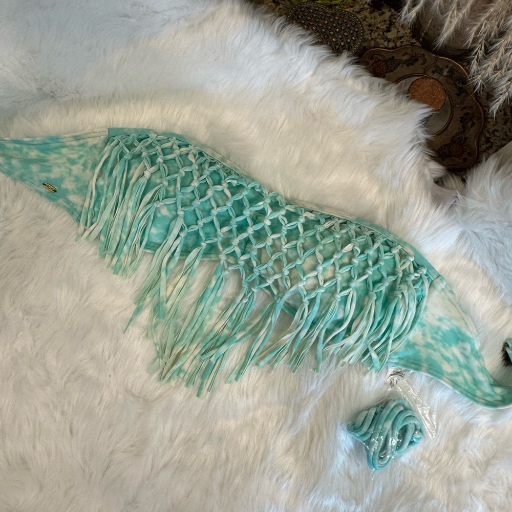 Rip Curl Turquoise Fringe Bikini XL